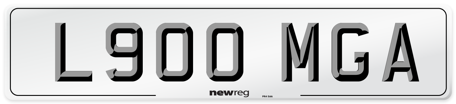 L900 MGA Number Plate from New Reg
